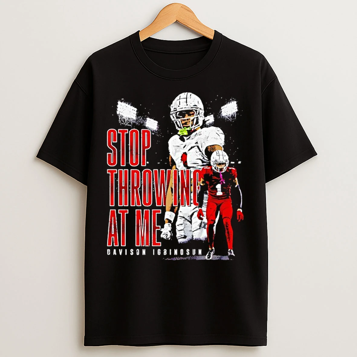 Classic Davison Igbinosun Ohio State Buckeyes Football Stop Throwing At Me T Shirts