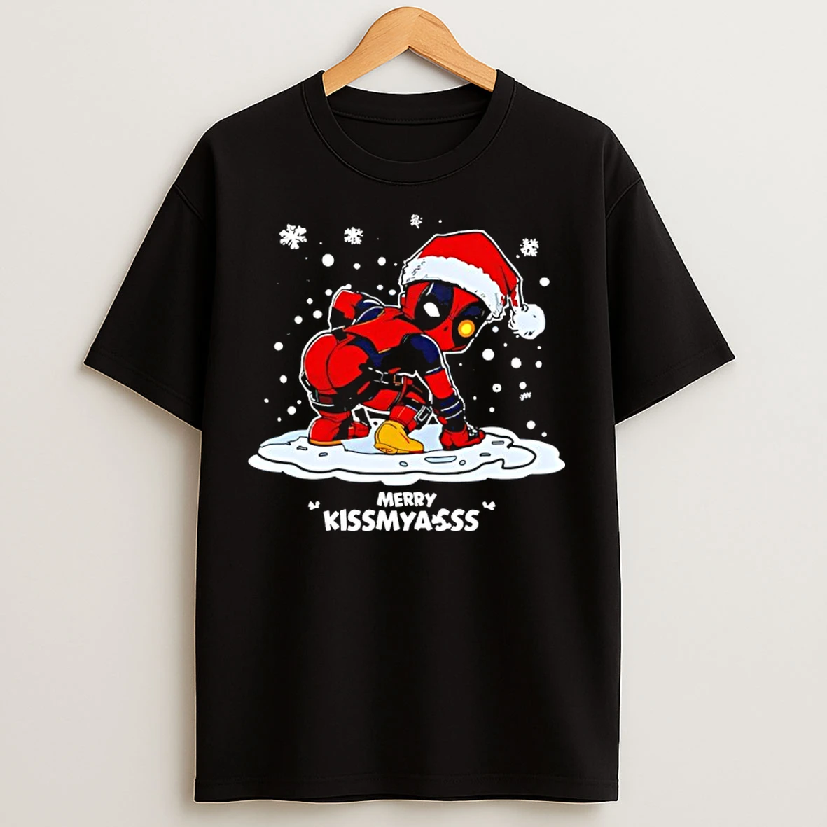 Classic Deadpool Merry Kissmyass T Shirts