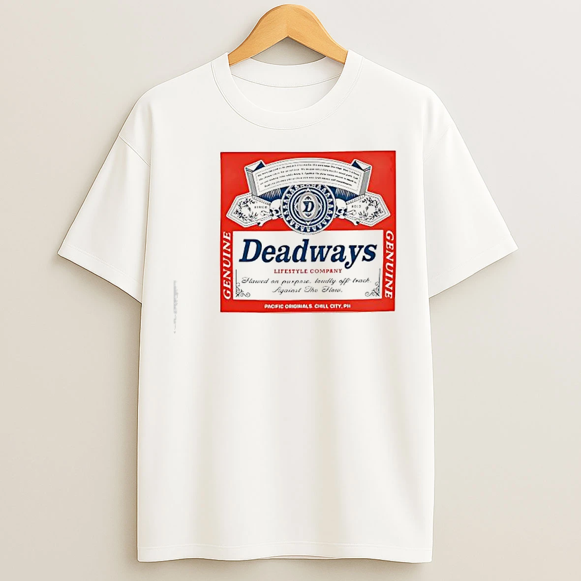 Classic Deadways Budweiser Beer Label Logo T Shirts