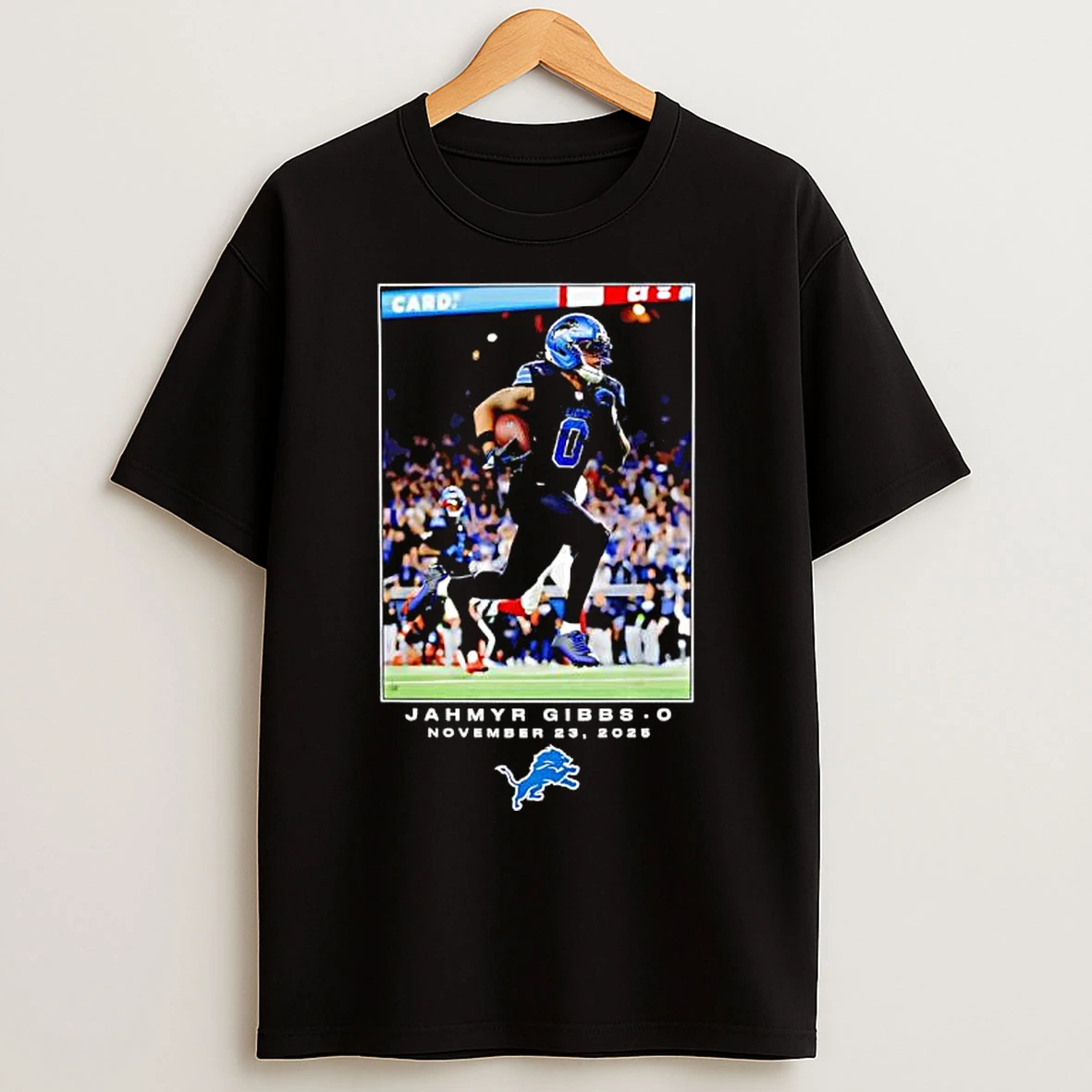 Classic Detroit Lions Jahmyr Gibbs Nfl Flash Features November 23rd 2025 T Shirts