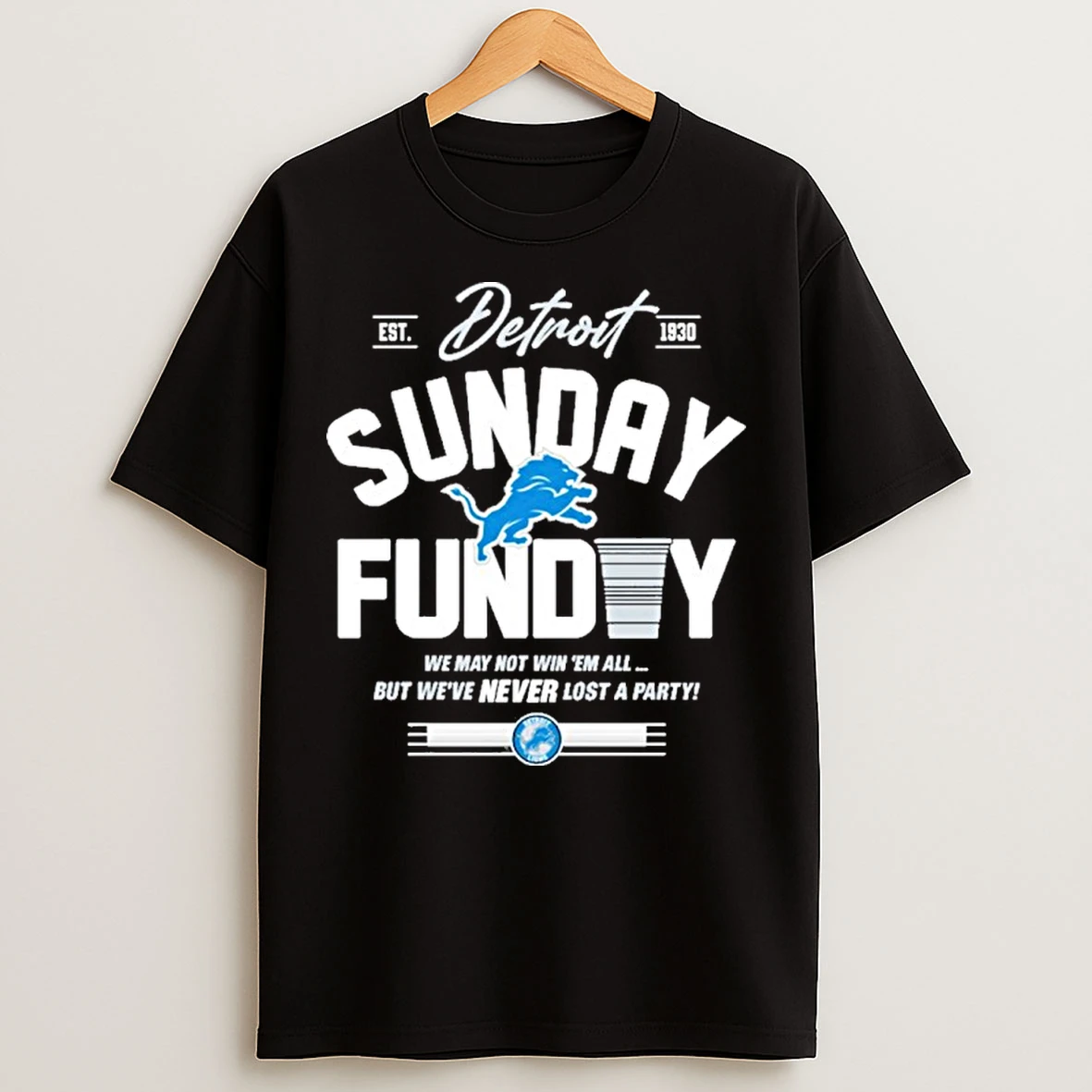 Classic Detroit Lions Sunday Funday 2025 T Shirts