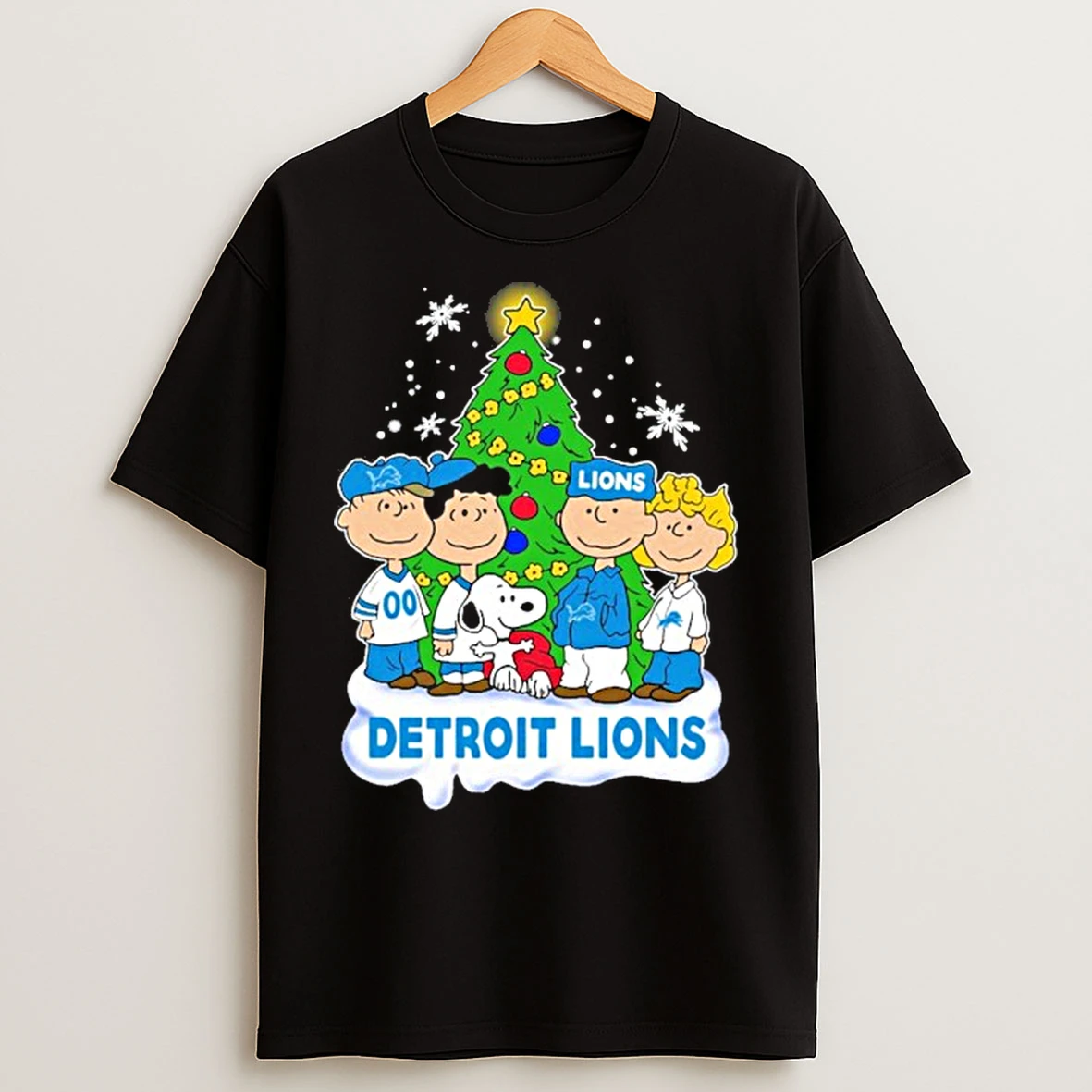Classic Detroit Lions X The Peanuts Christmas 2025 T Shirts