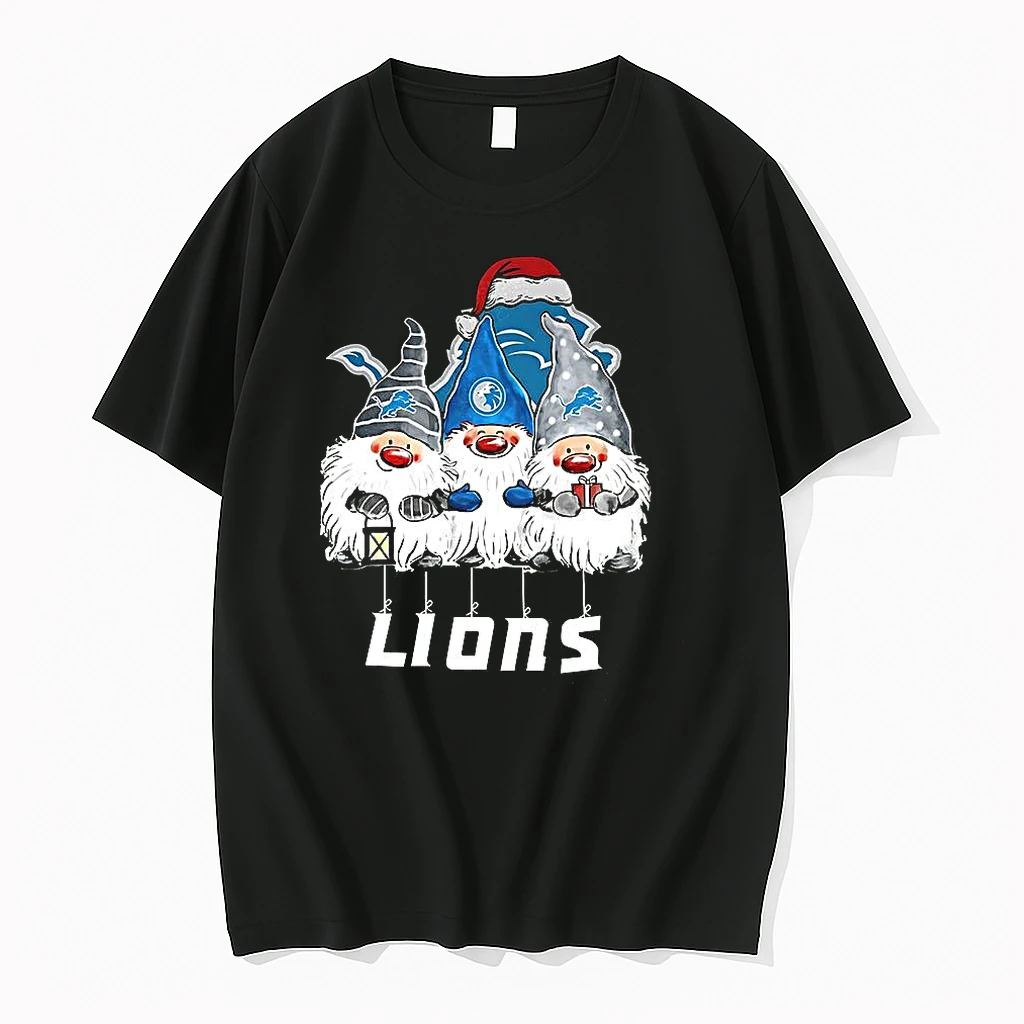 Classic Detroit Lions Football Gnomes Christmas T Shirts