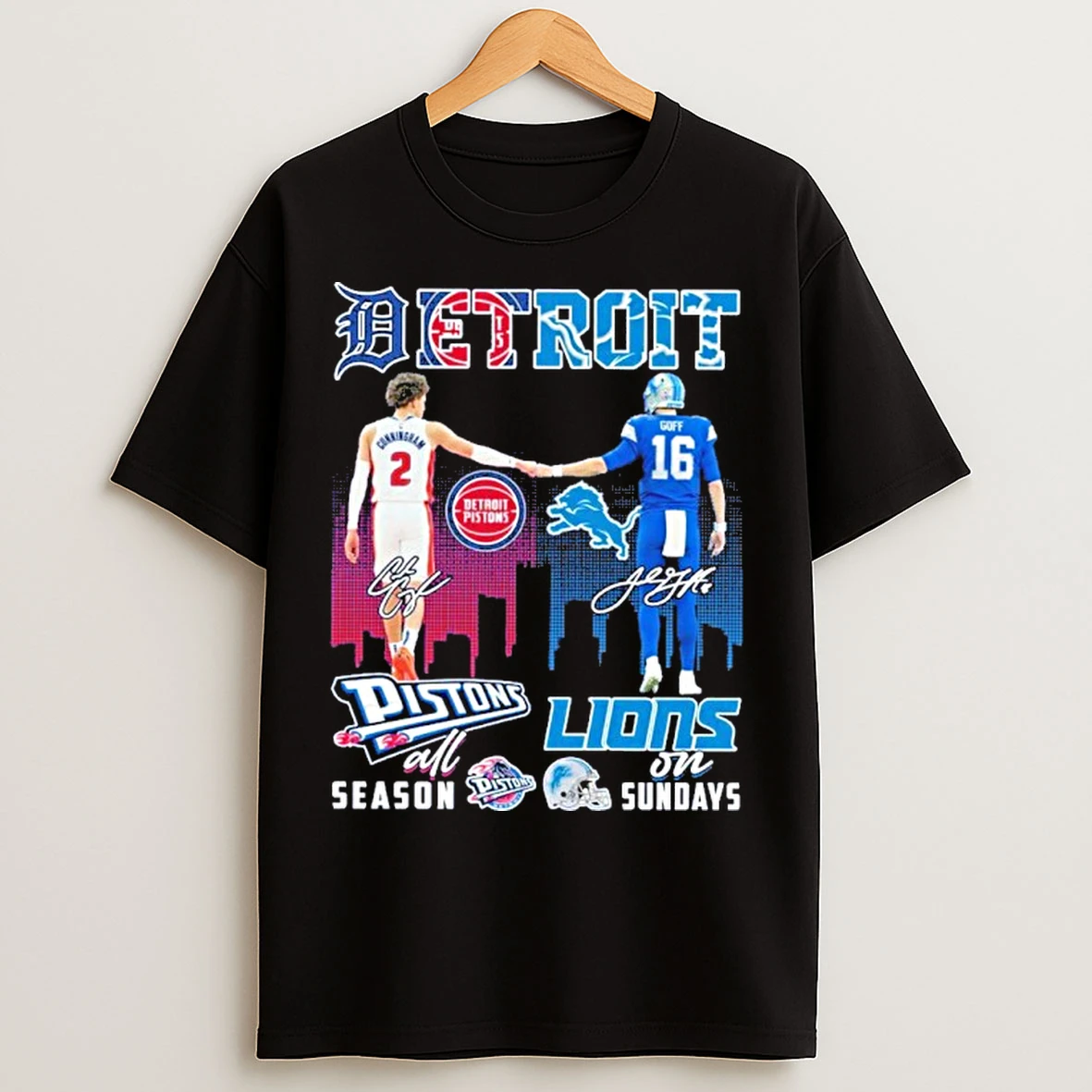 Classic Detroit Pistons All Season Lions On Sundays T Shirts