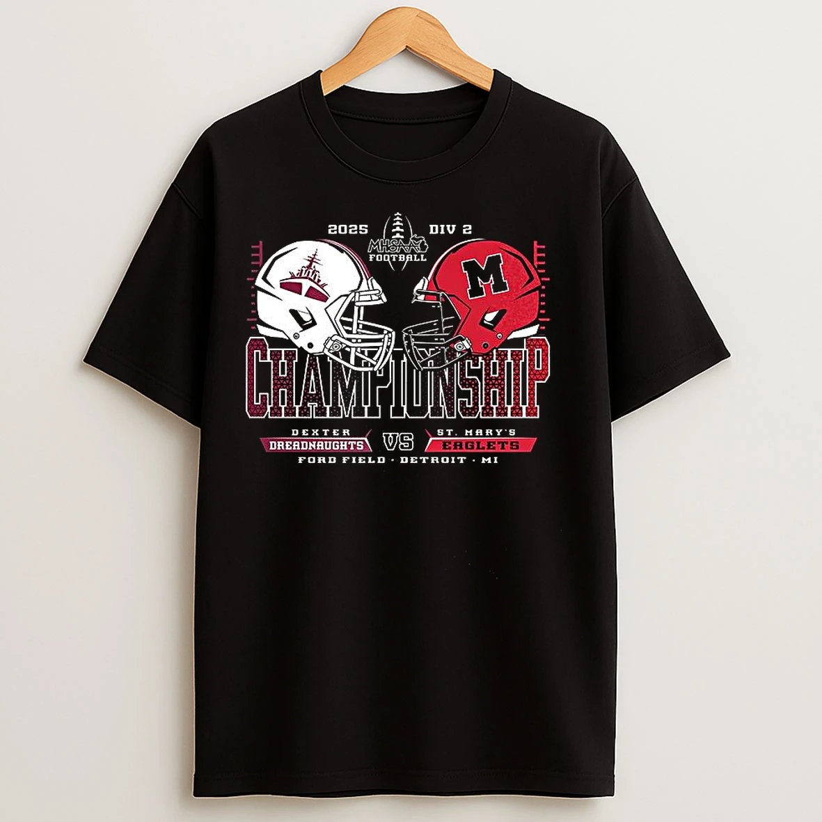 Classic Dexter Dreadnaughts Vs St Marys Eaglets 2025 Mhsaa Football Division 2 H2h Championship T Shirts