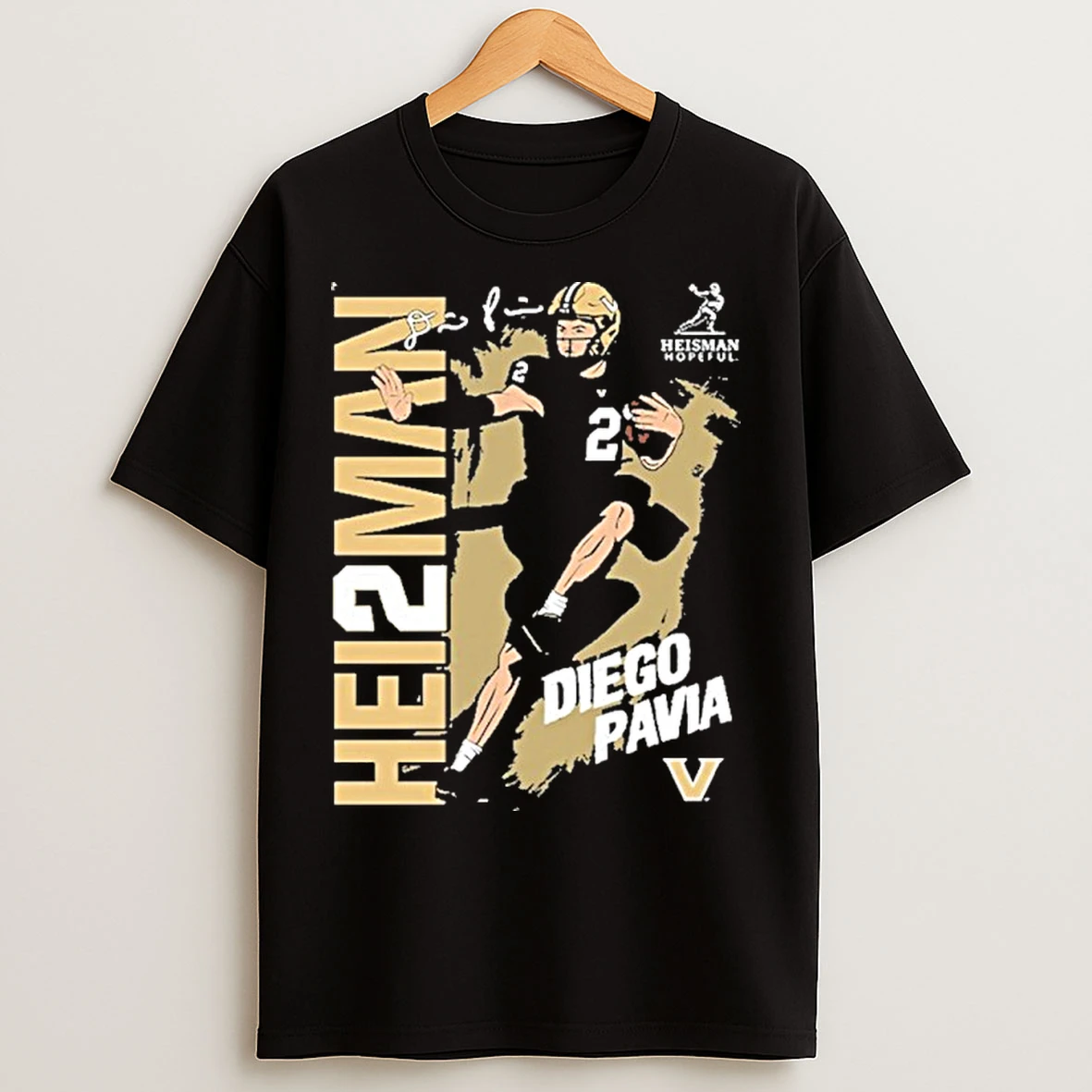 Classic Diego Pavia Vanderbilt Commodores Heisman Stance T Shirts