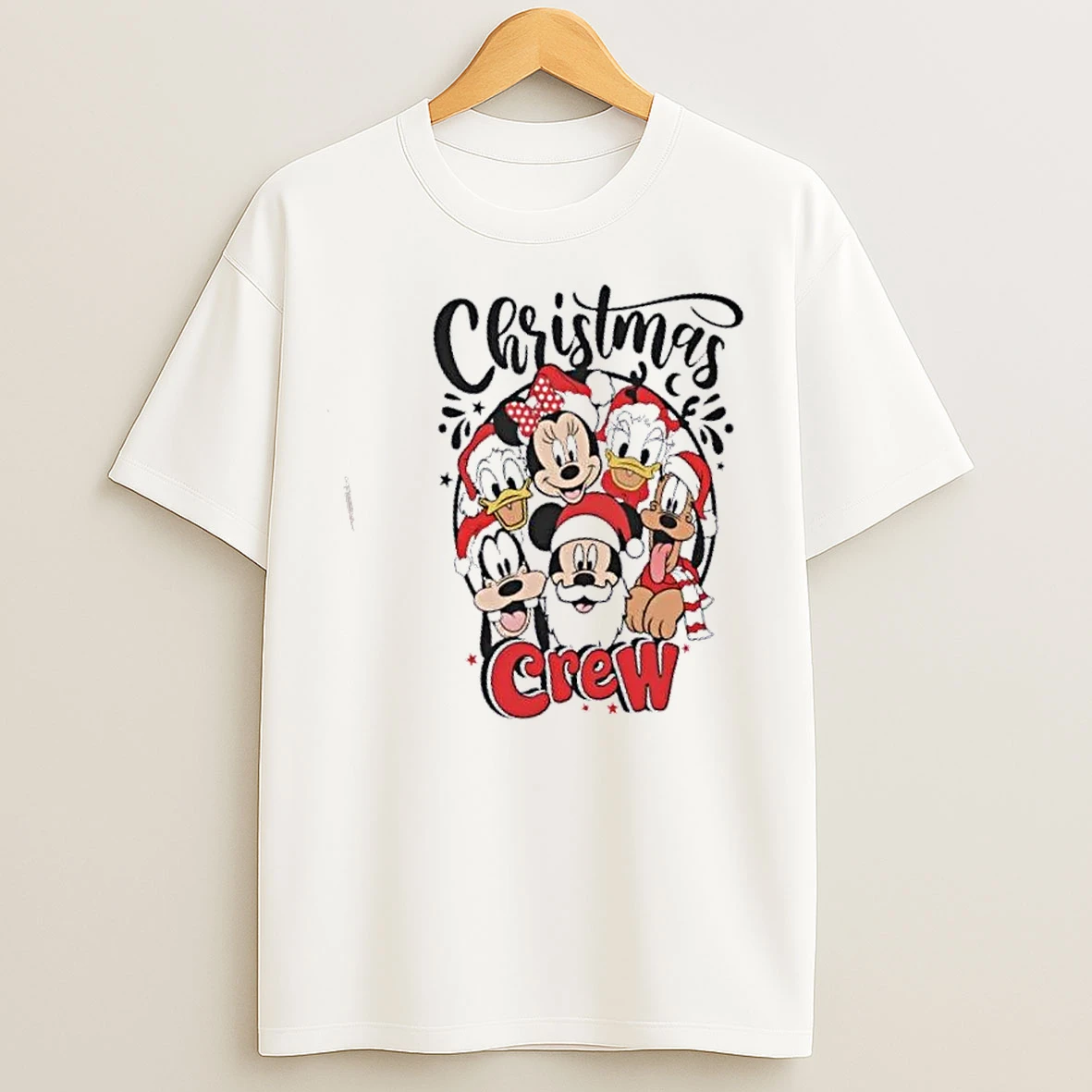 Classic Disney Mickey And Friends Christmas Crew T Shirts