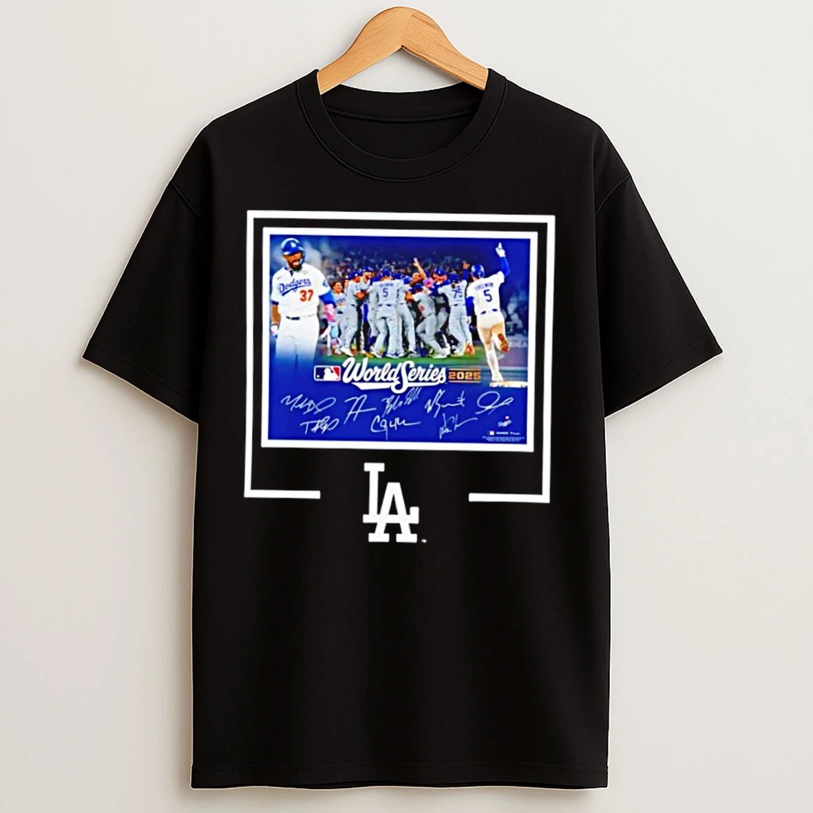 Classic Dodgers Autographed World Series Signatures T Shirts
