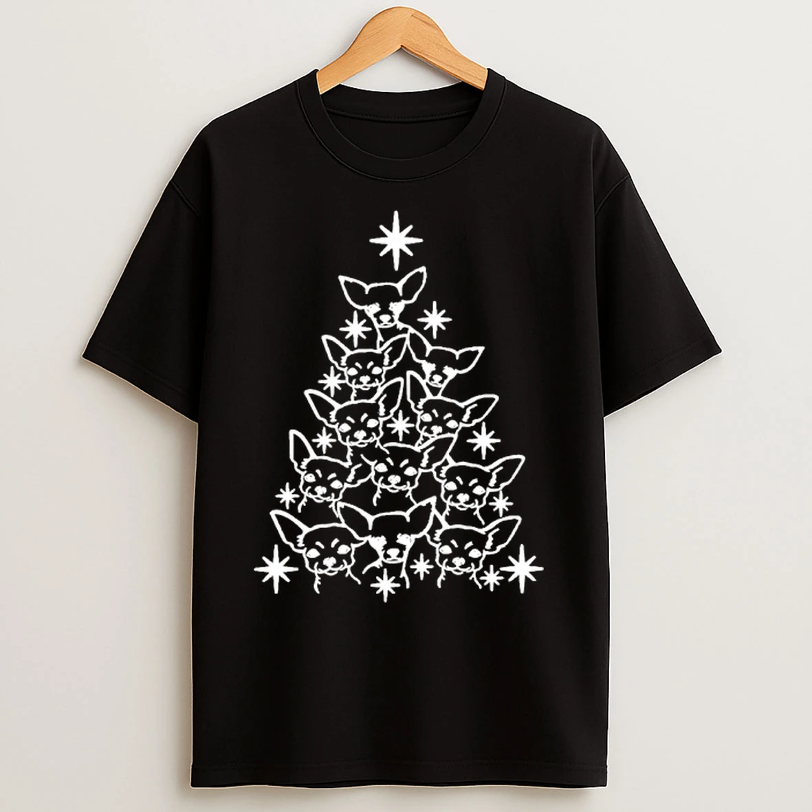 Classic Dog Tree Christmas T Shirts