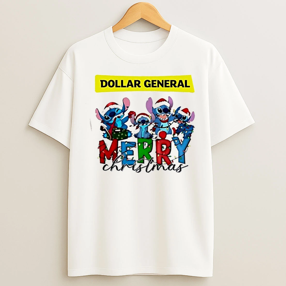 Classic Dollar General X Stitch Santa Hat Merry Christmas T Shirts