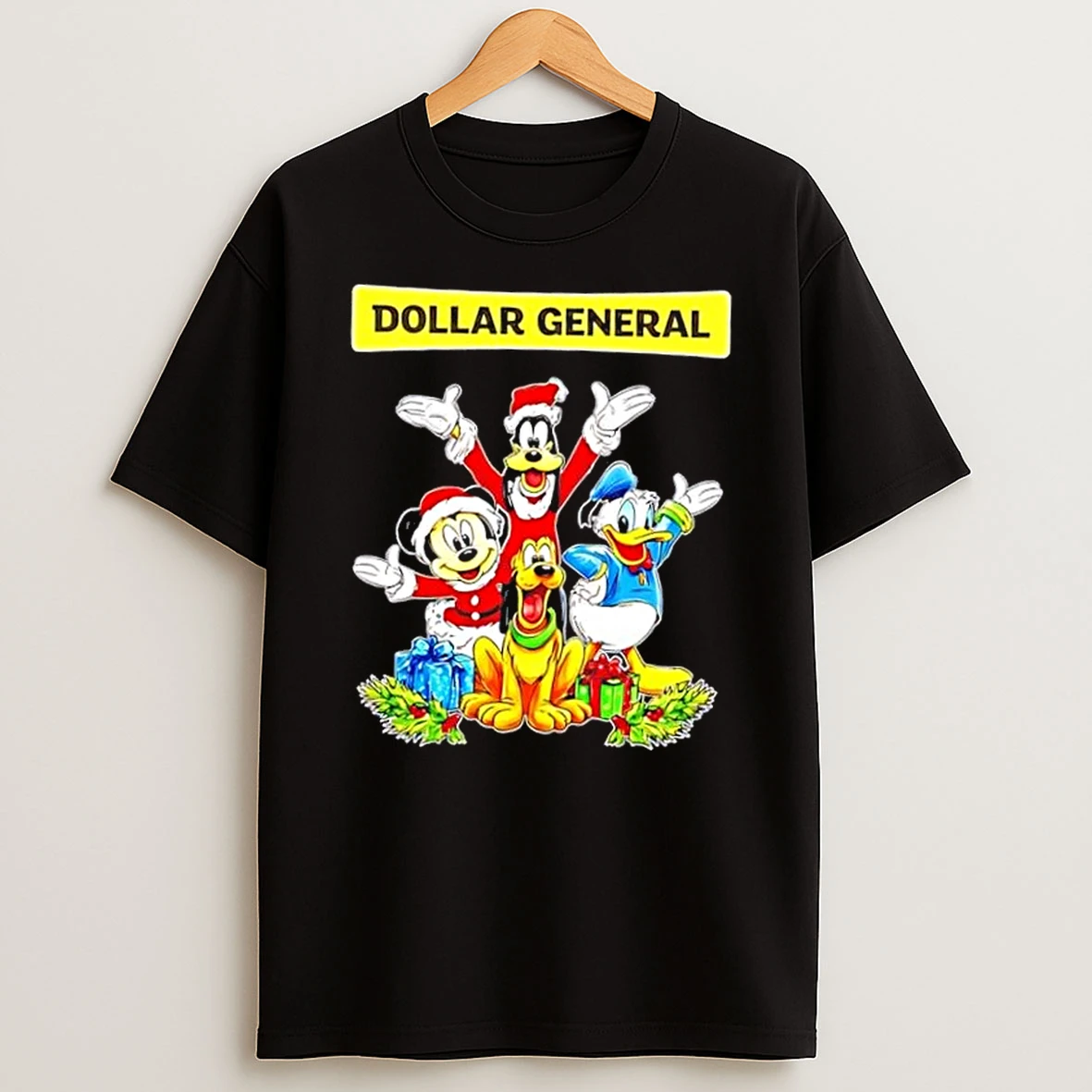Classic Dollar General X Team Mickey Merry Christmas T Shirts