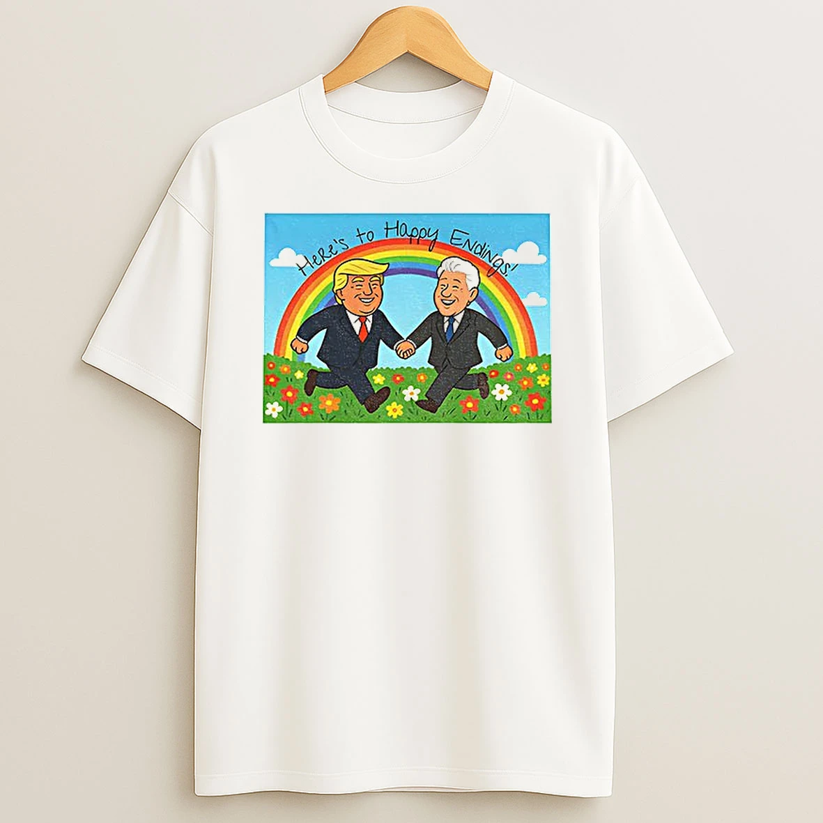 Classic Donald Trump And Bill Clinton Blowing Bubba Big Beautiful Bill Heres To Happy Endings T Shirts