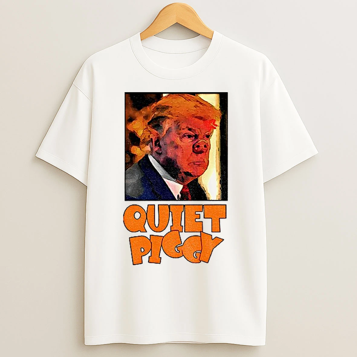 Classic Dont Be Quiet Piggy Be Loud Piggies Pig With Megaphone Political T Shirts