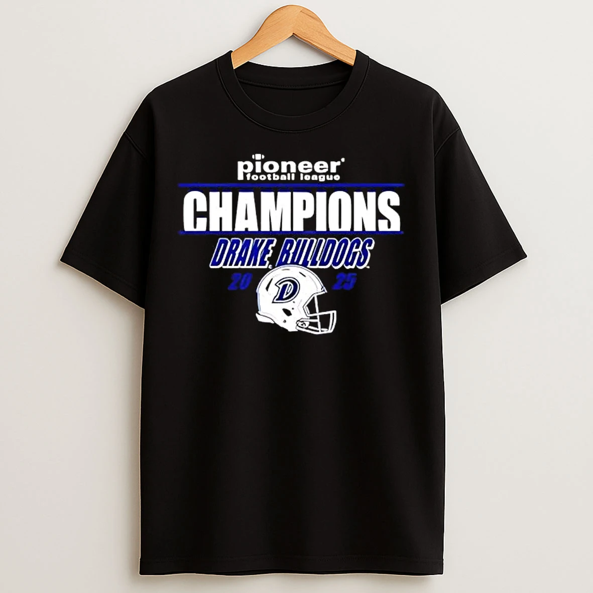 Classic Drake Bulldogs 2025 Pioneer Football League Pfl Champions T Shirts