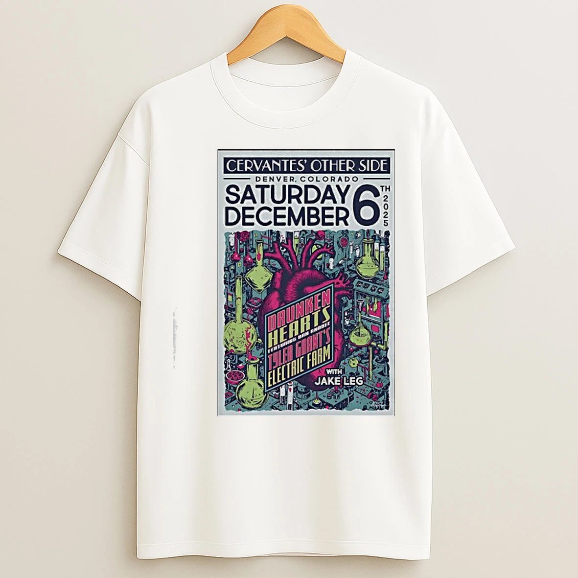 Classic Drunken Hearts Dec 6 2025 Cervantes Other Side In Denver Co T Shirts