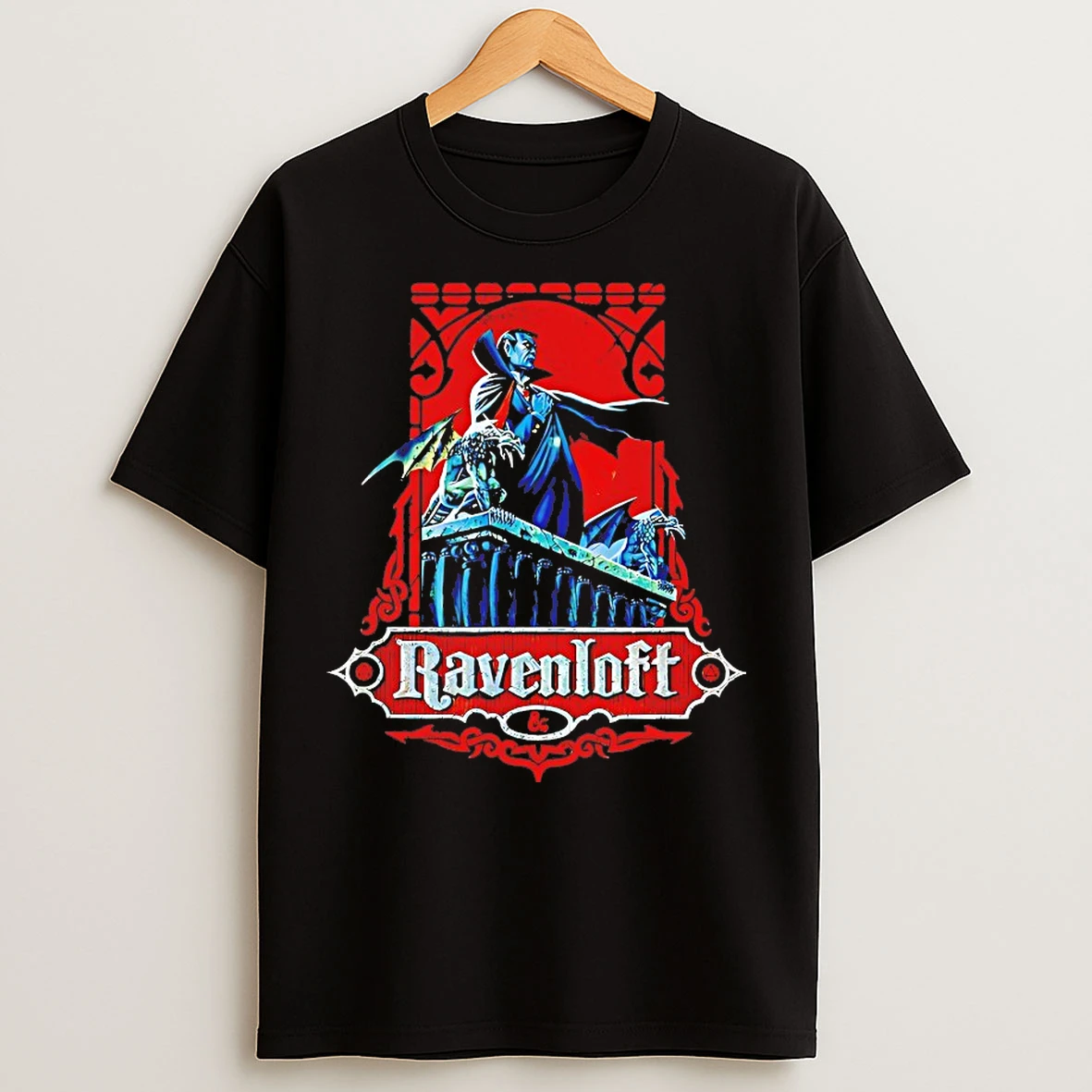 Classic Dungeons Dragons 50th Anniversary Ravenloft Vintage Card T Shirts