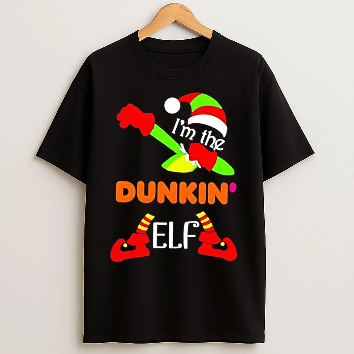 Classic Dunkin Donuts Im The Elf Dabbing Merry Christmas T Shirts