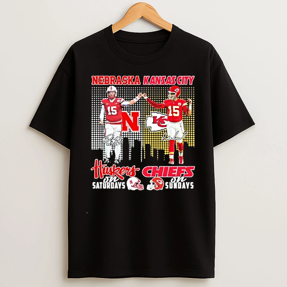 Classic Dylan Raiola Nebraska On Saturdays And Mahomes Chiefs On Sundays T Shirts
