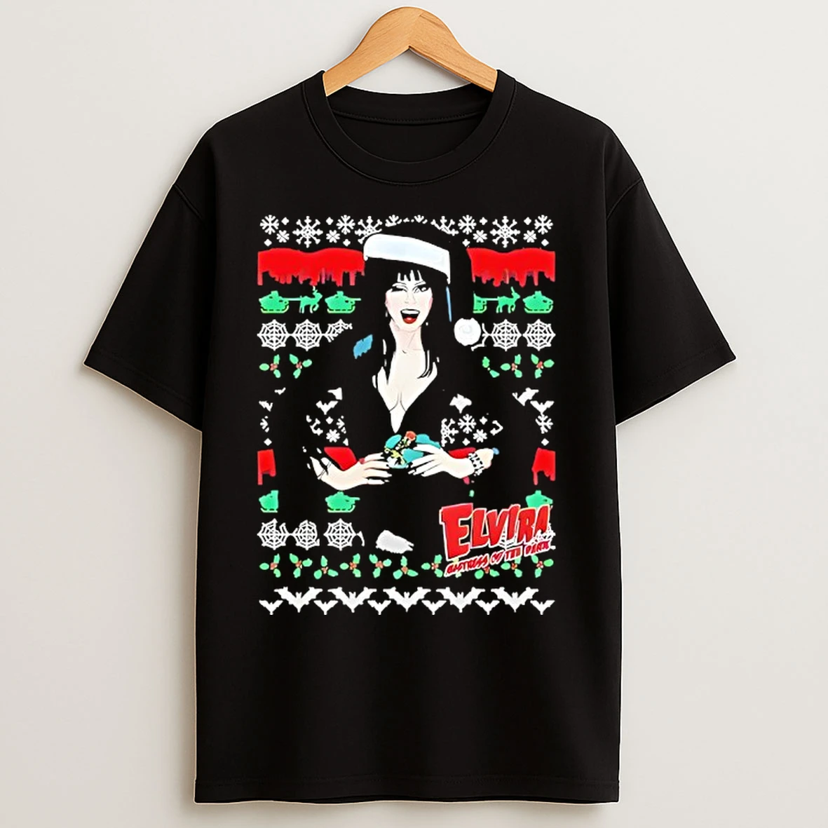 Classic Elvira Wink Xmas Ugly Christmas T Shirts