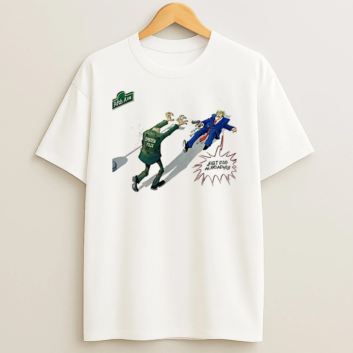 Classic Epstein Files Zombie Just Die Already Trump T Shirts
