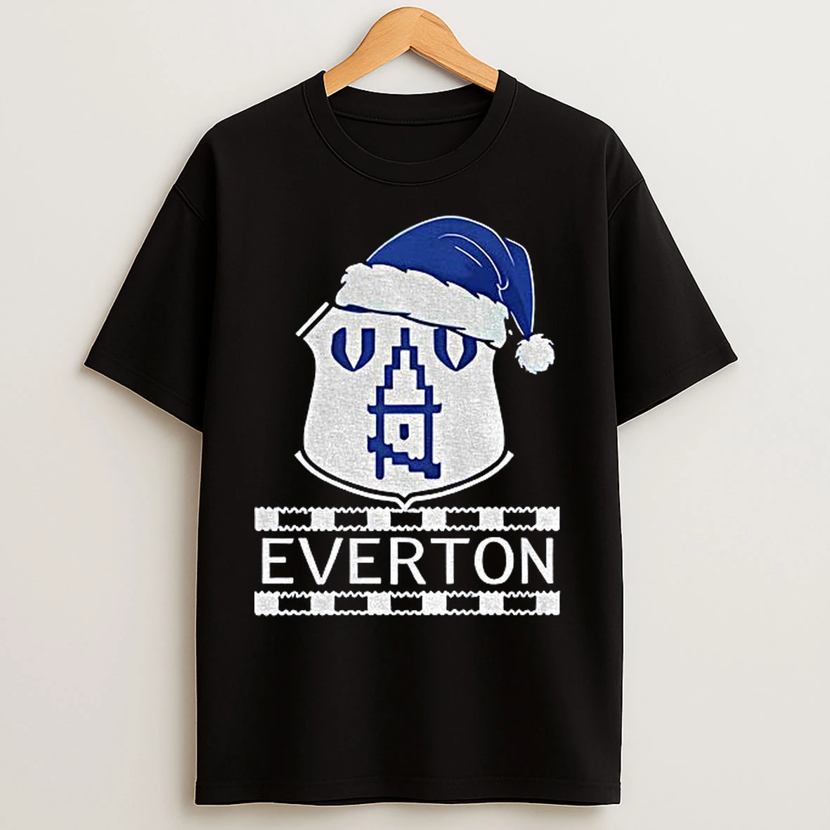 Classic Everton F C The Toffees Santa Merry Christmas Logo T Shirts