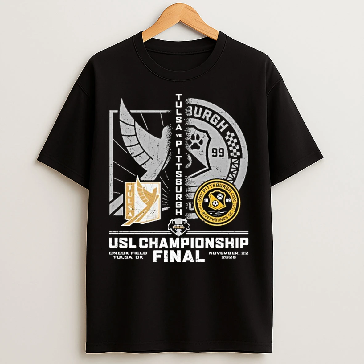 Classic Fc Tulsa Vs Pittsburgh Riverhounds Sc 2025 Usl Championship Final T Shirts