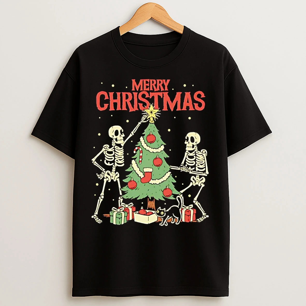 Classic Fdt Skeletons Merry Christmas T Shirts