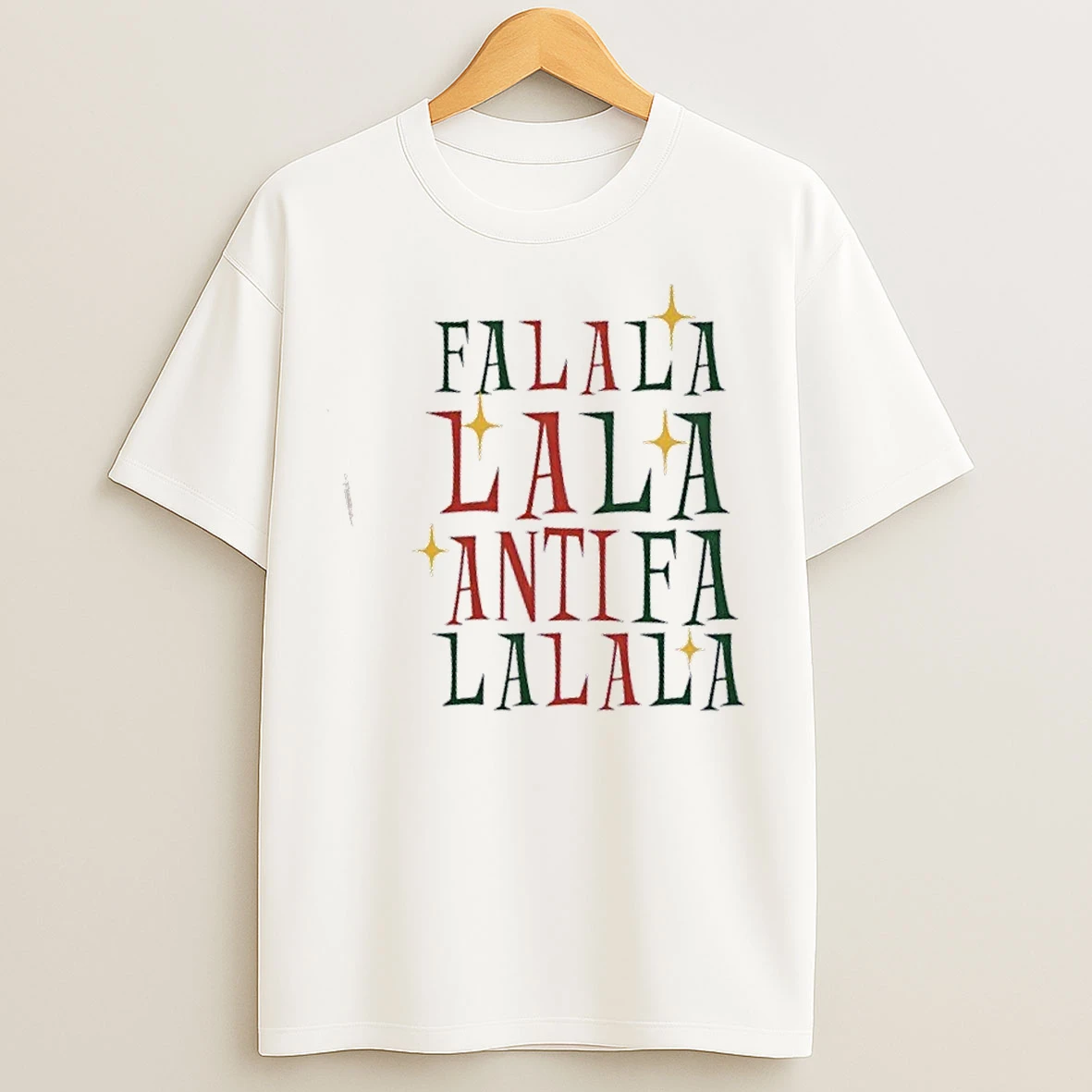Classic Fa La La La Antifa Anti Fascism Political Protest Christmas T Shirts