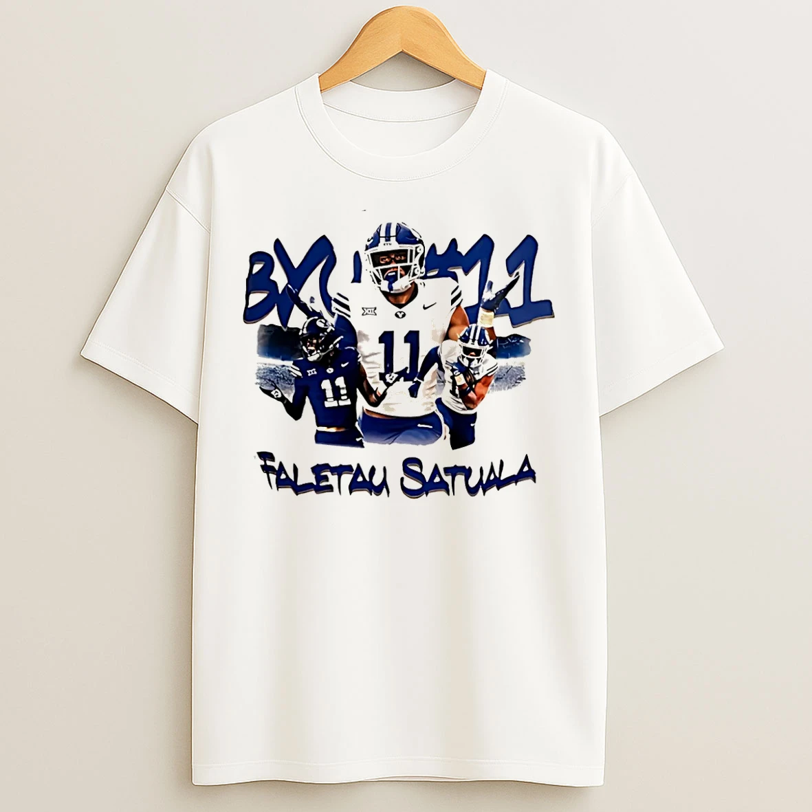 Classic Faletau Satuala Byu Cougars No 1 Player Collage T Shirts