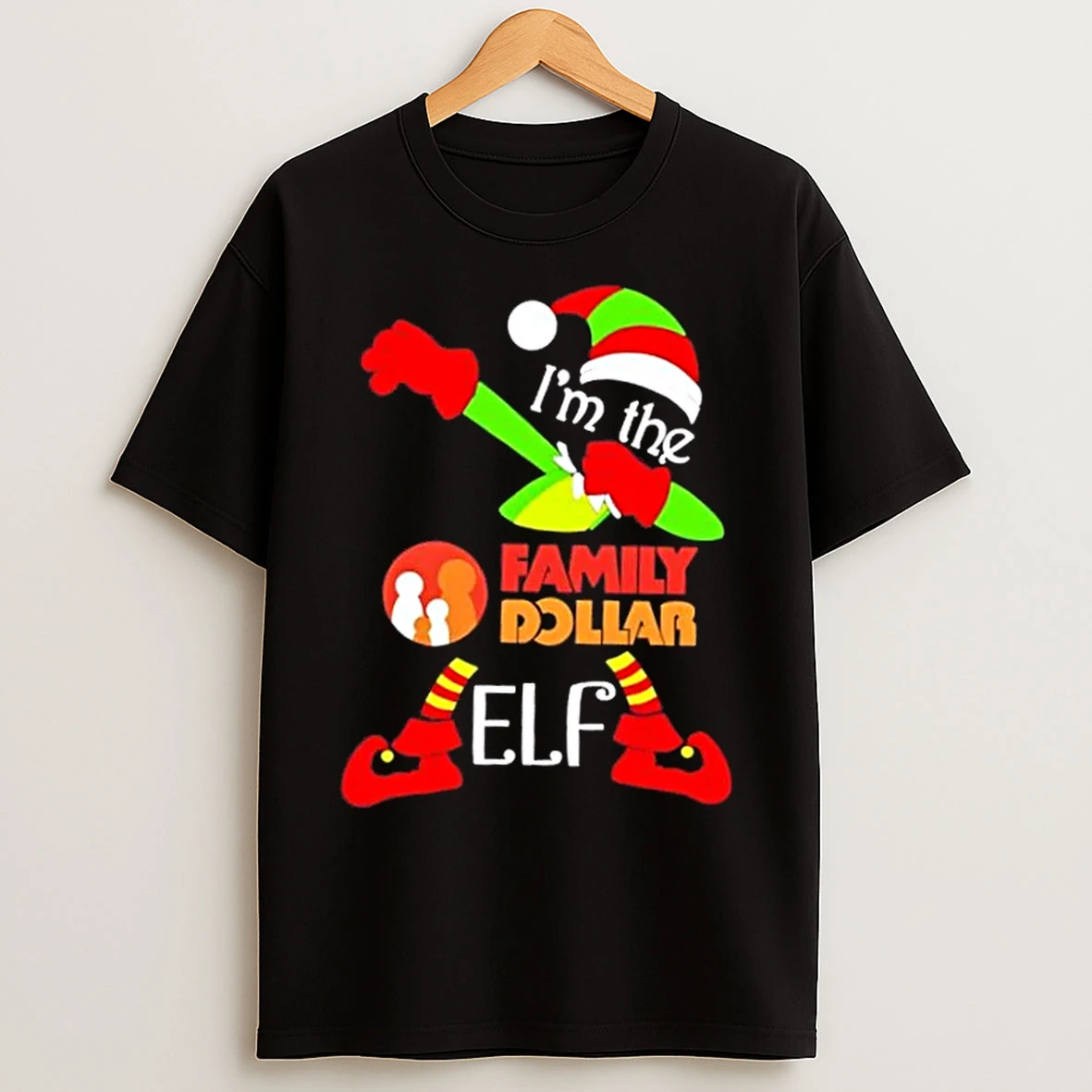 Classic Family Dollar Im The Elf Dabbing Merry Christmas T Shirts