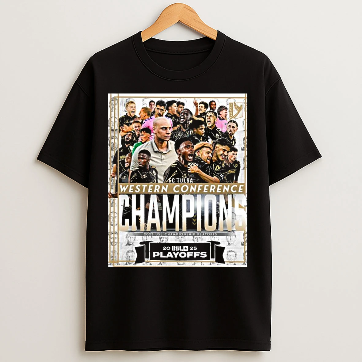 Classic Fc Tulsa Team 2025 Usl Western Conference Champions T Shirts