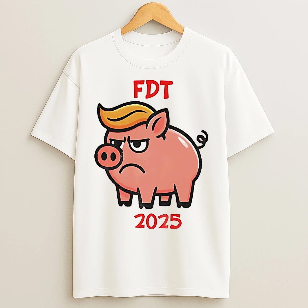 Classic Fdt Quiet Piggy 2025 Anti Trump T Shirts
