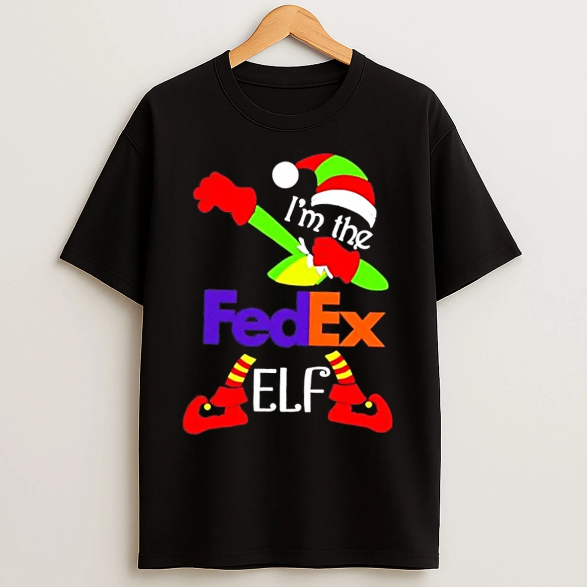 Classic Fedex Im The Elf Dabbing Merry Christmas T Shirts