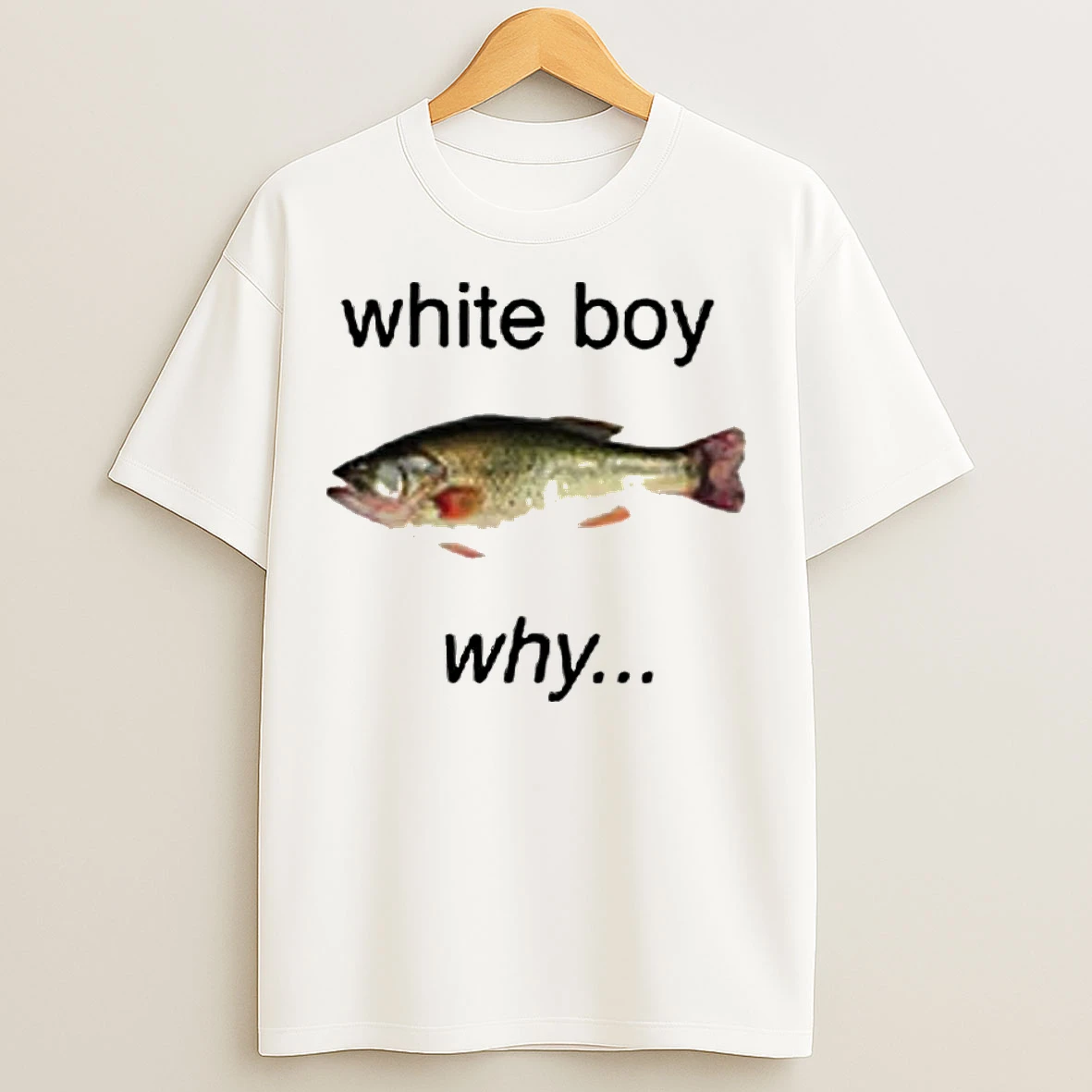Classic Fish White Boy Why T Shirts