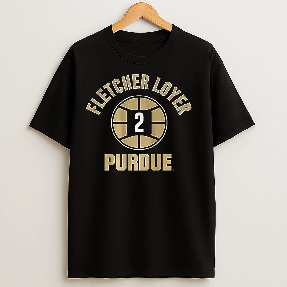 Classic Fletcher Loyer Purdue Boilermakers Basketball Name Number 2 Ball T Shirts