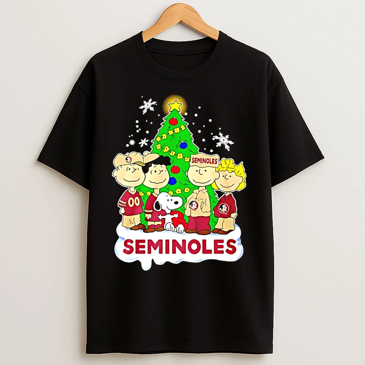 Classic Florida State Seminoles Snoopy And The Peanuts Christmas 2025 T Shirts