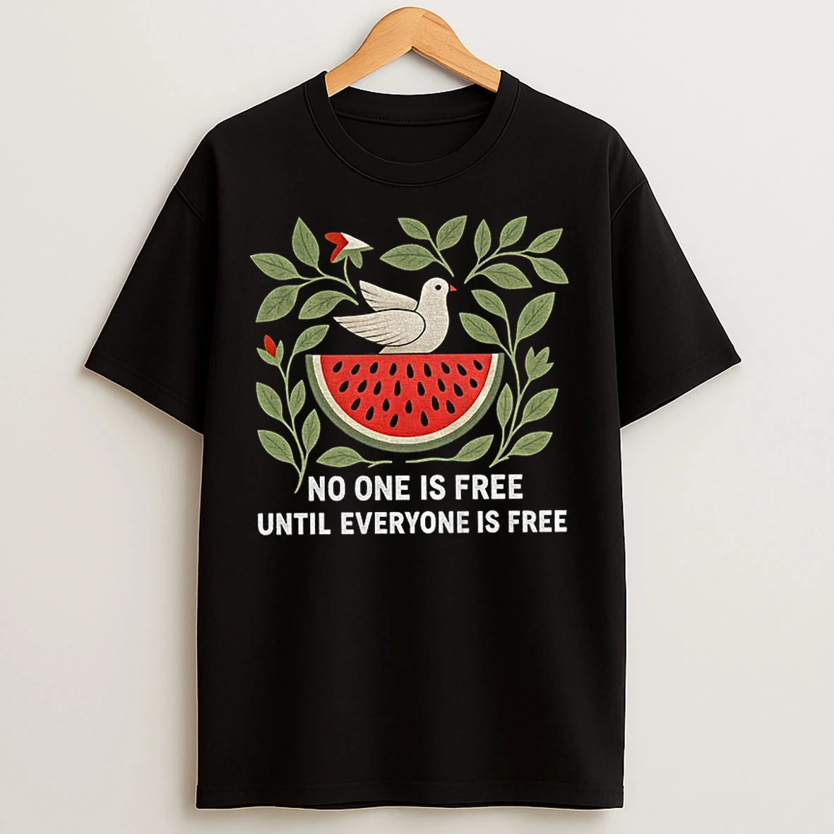Classic Free Palestine No One Is Free Until Everyone Is Free T Shirts