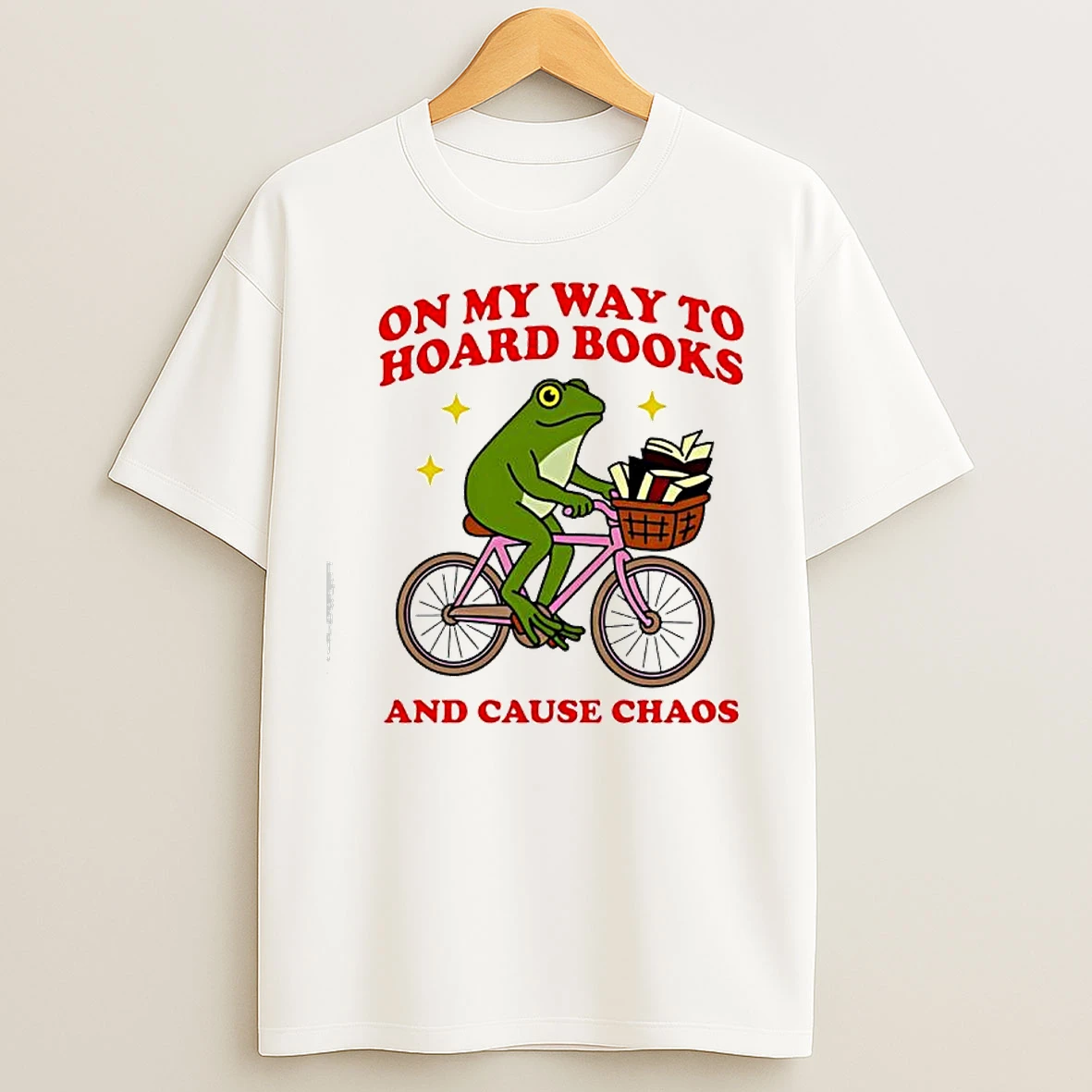 Classic Frog Bicycle On My Way To Hoard Books And Cause Chaos T Shirts