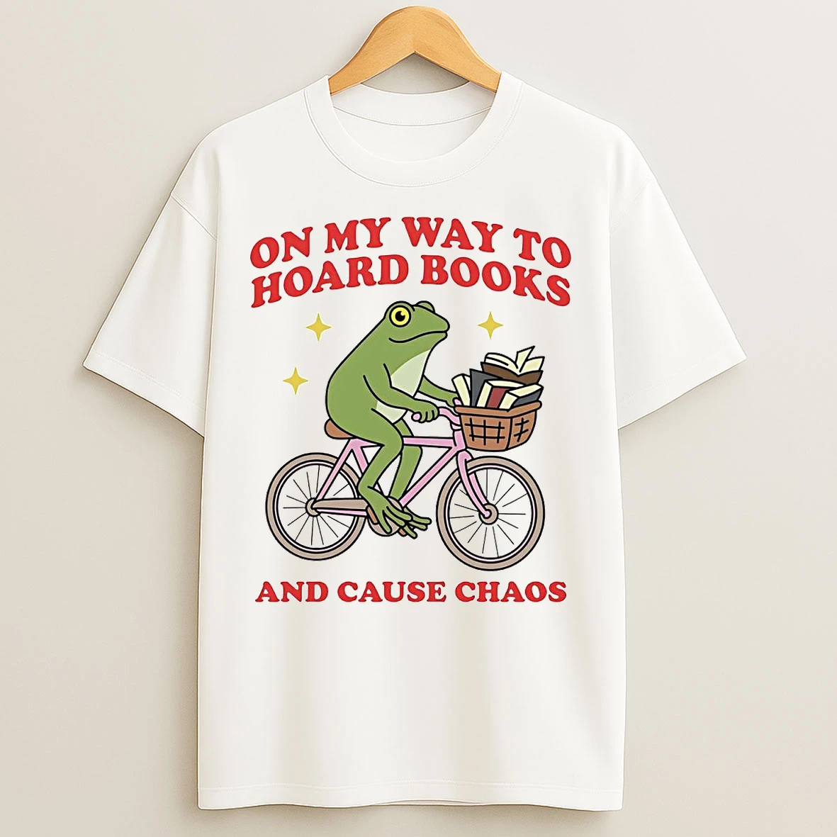 Classic Frog On My Way To Hoard Books And Cause Chaos T Shirts
