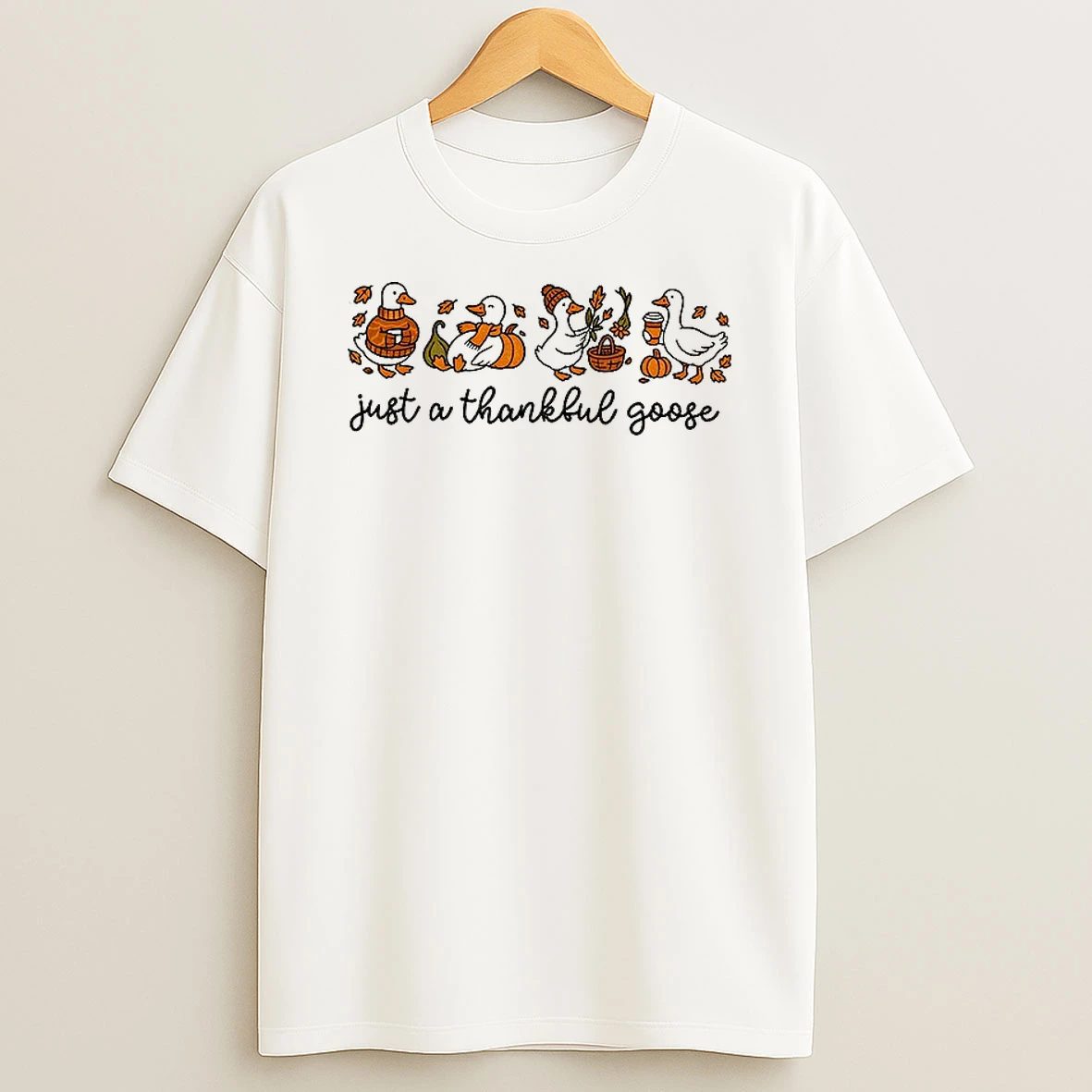 Classic Funny Cute Pumpkin Spice Thanksgiving Goose T Shirts