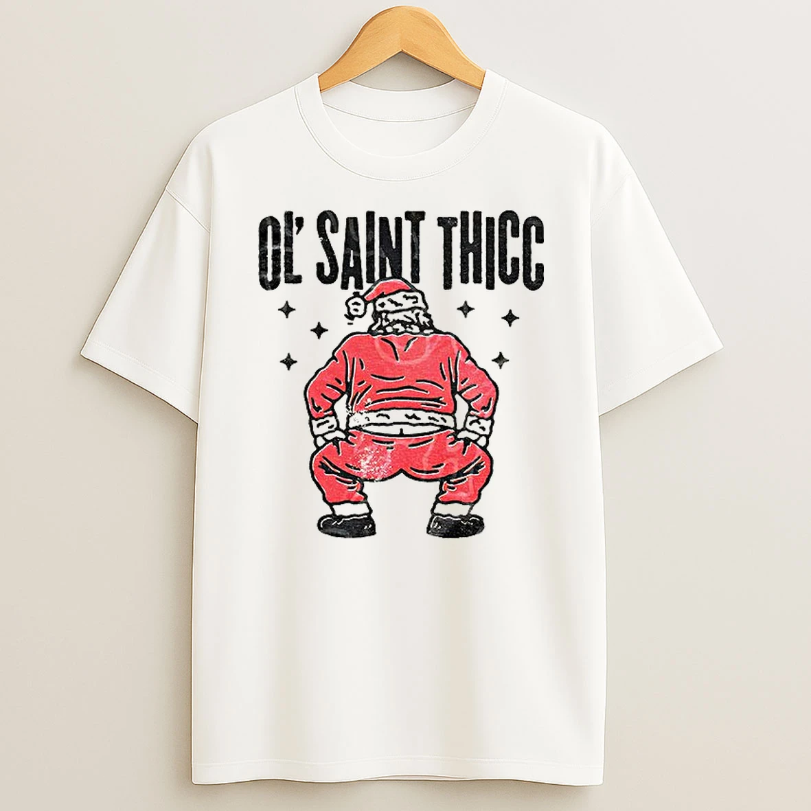 Classic Funny Ol Santa Thicc Christmas T Shirts