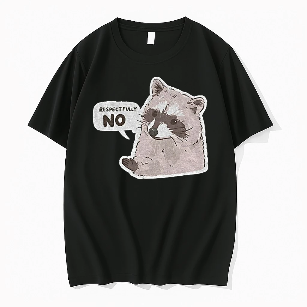 Classic Funny Raccoon Respectfully No Vintage T Shirts
