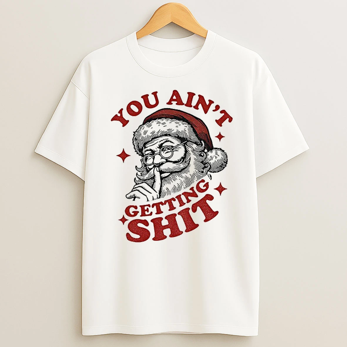 Classic Funny Retro Santa I Saw That Xmas T Shirts