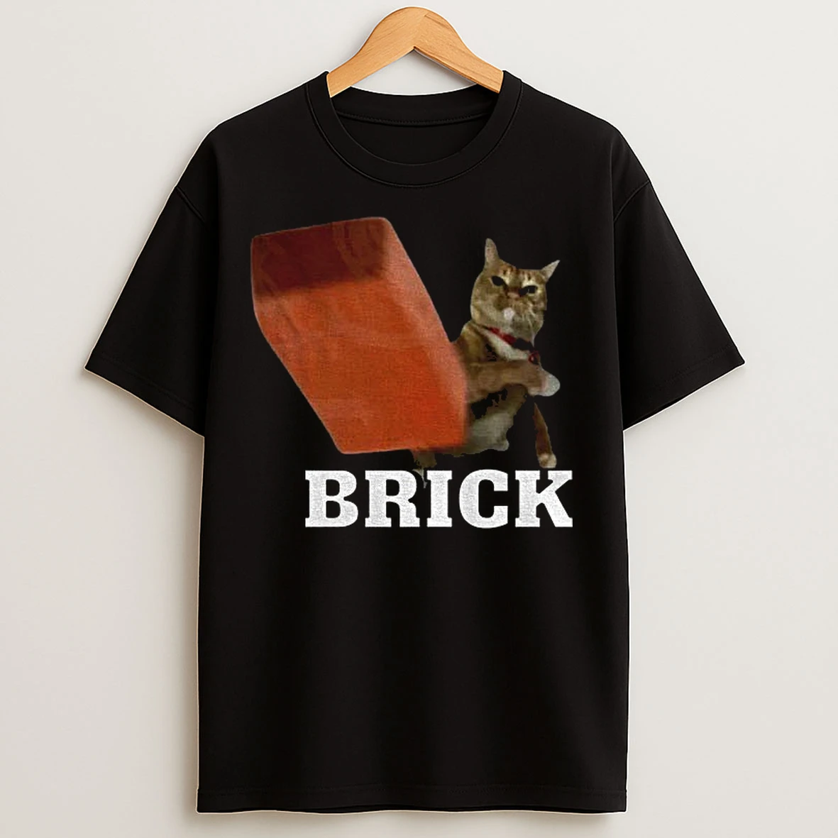 Classic Funny Cat Throwing Brick Meme T Shirts
