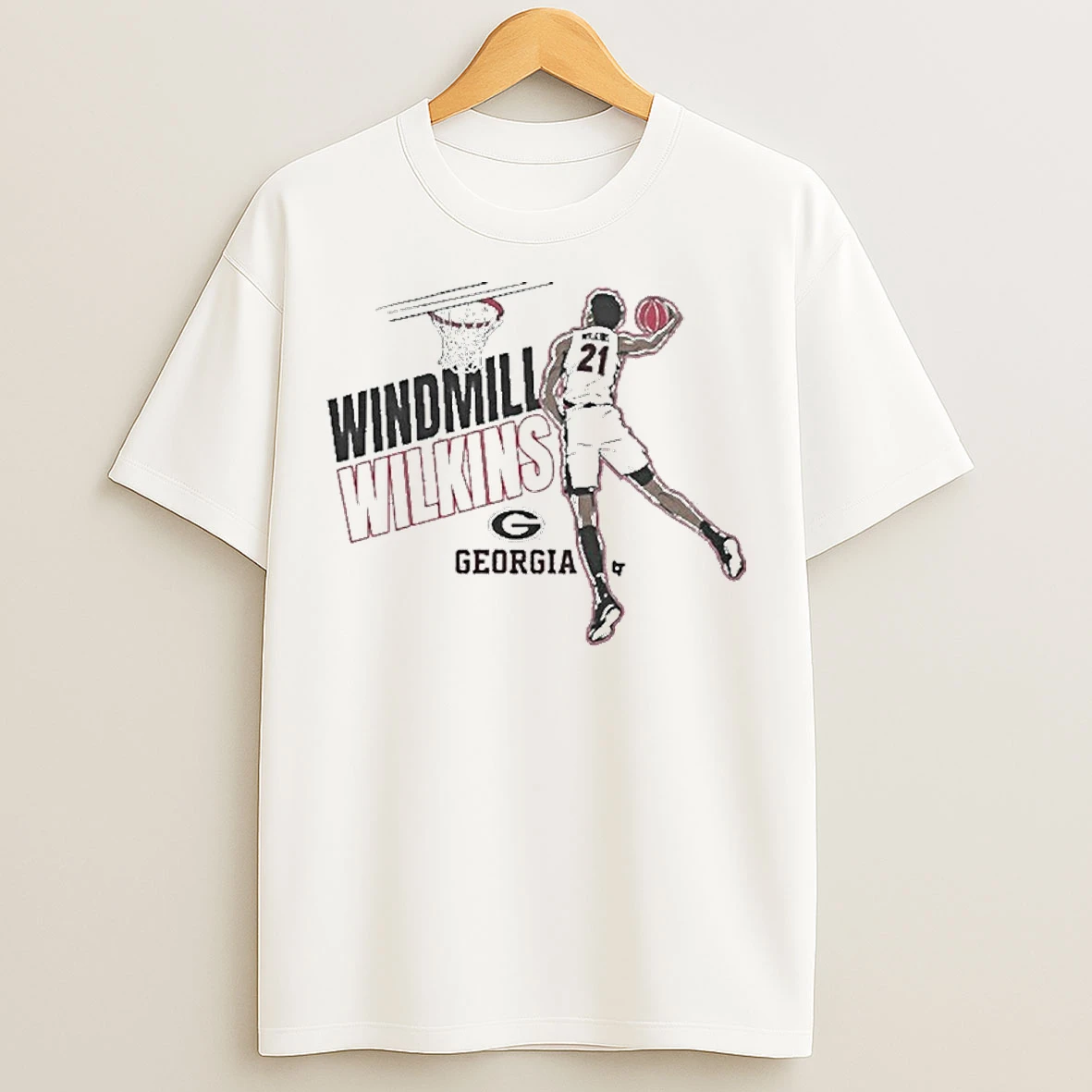 Classic Georgia Basketball Windmill Jake Wilkins Dunk T Shirts