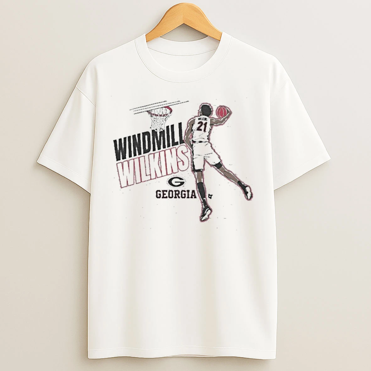 Classic Georgia Basketball Windmill Jake Wilkins T Shirts