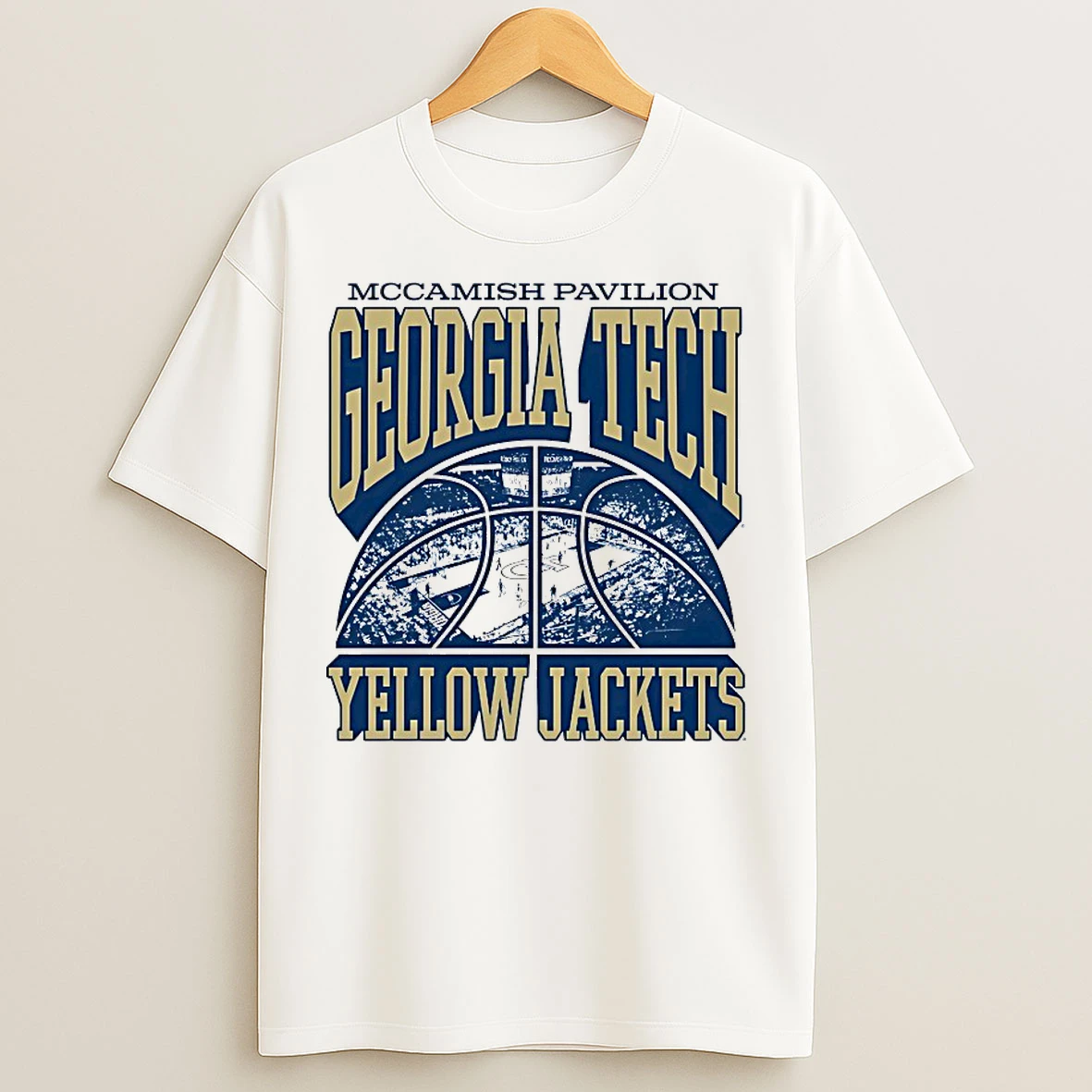 Classic Georgia Tech Yellow Jackets Basketball Mccamish Pavilion T Shirts
