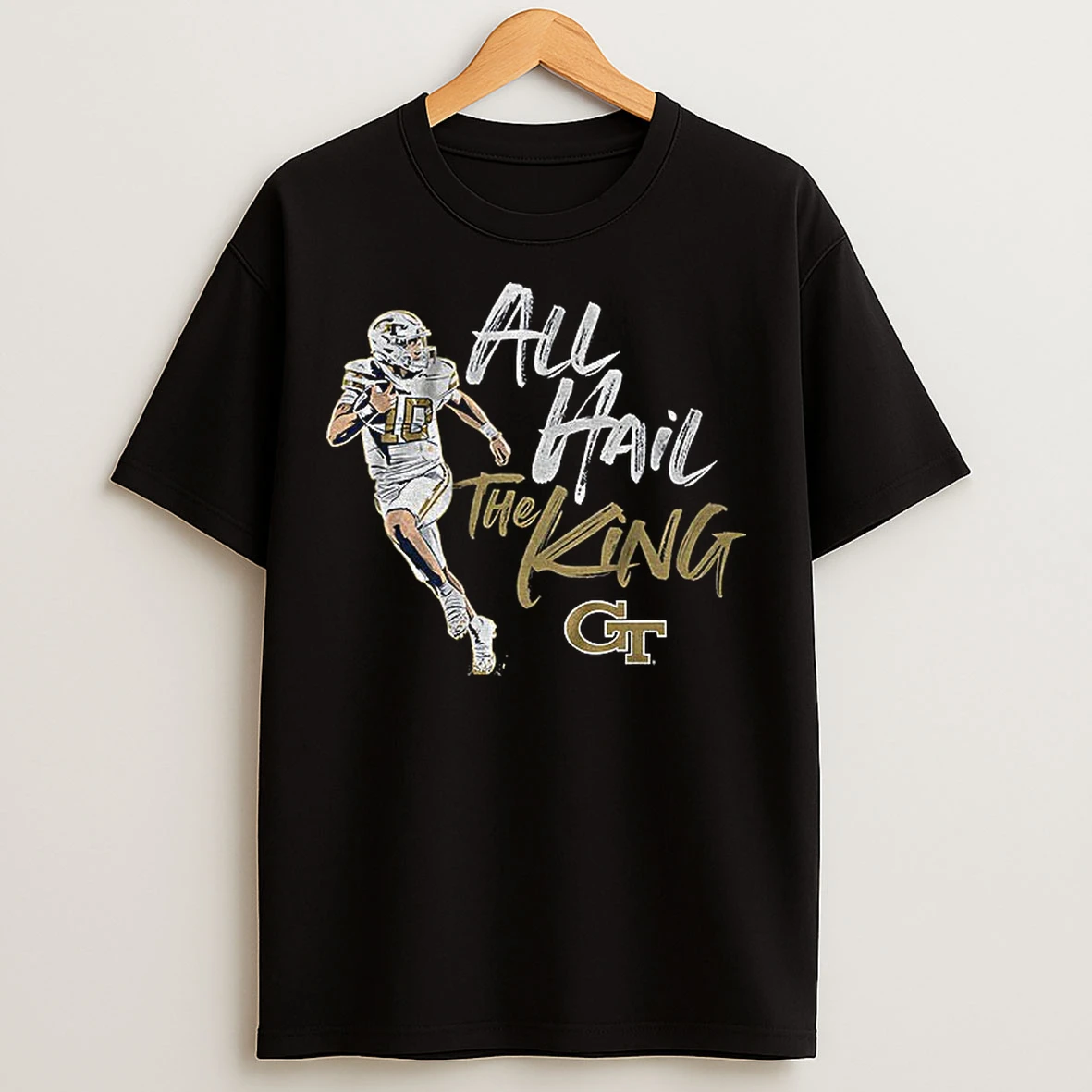 Classic Georgia Tech Yellow Jackets Football All Hail Haynes King Logo T Shirts