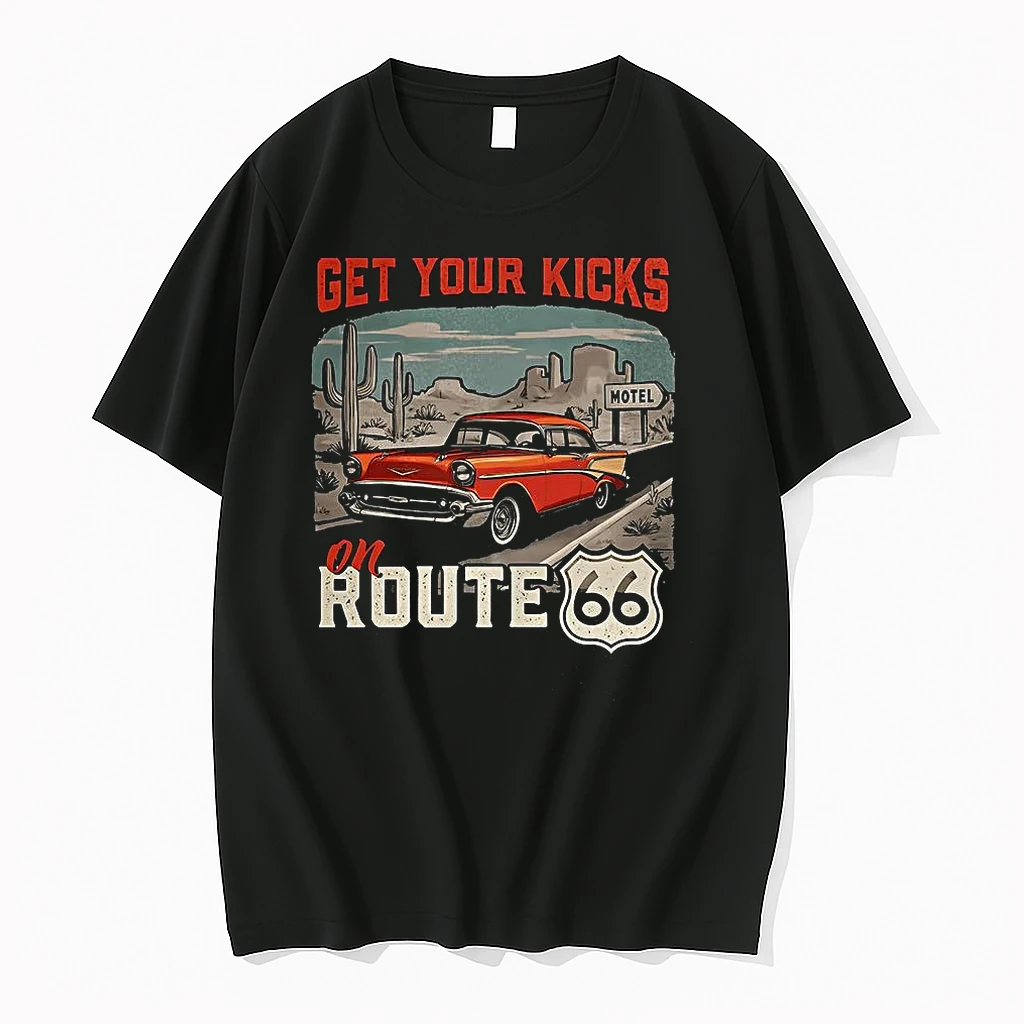 Classic Get Your Kicks Route 66 Billboard Retro T Shirts
