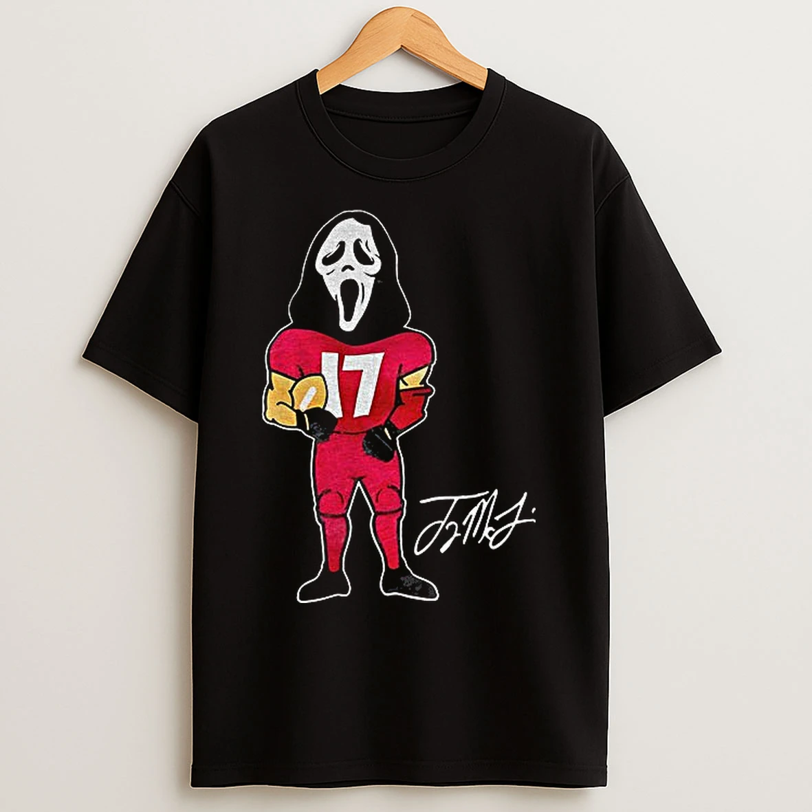 Classic Ghostface X Terry Mclaurin 17 Washington Commanders Nfl Football Signature T Shirts